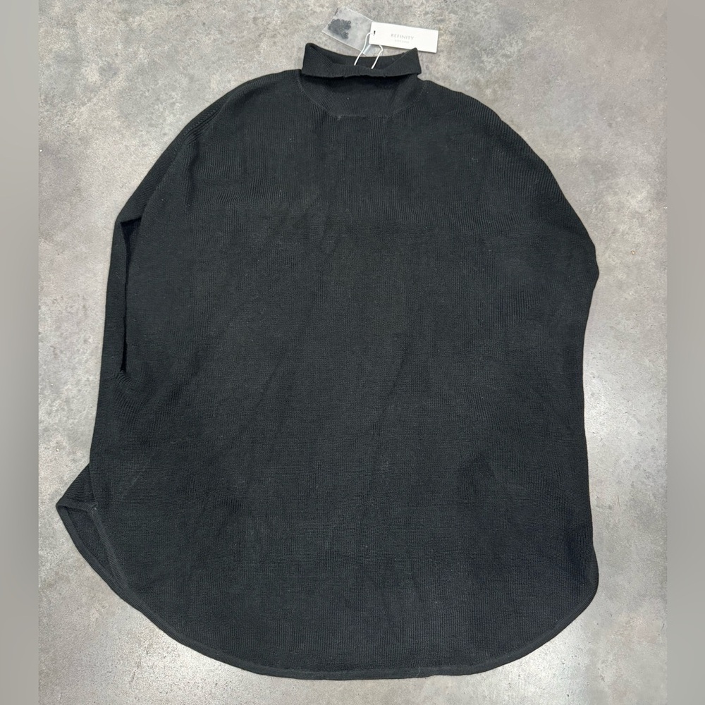 City Chic Black Knit poncho
